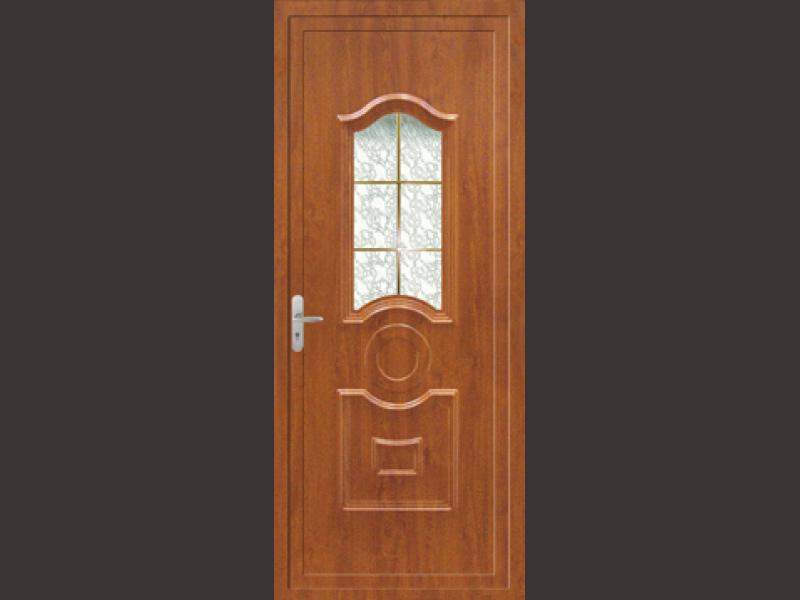 Porte Pvc Porte De Maison Pvc Vitrée Faux Bois